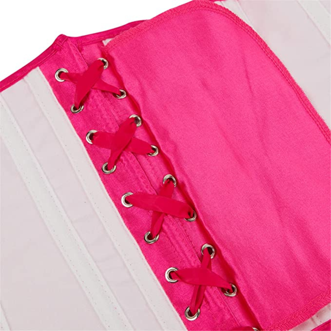 Satin Under Bust Corset Bustier Waist Training Cincher