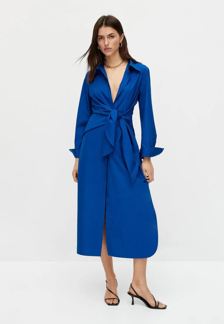 riviera shirt dress Riviera Ready Striped Midi Shirt Dress