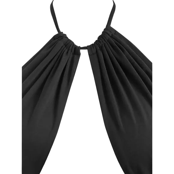 Cutout Halter Crop Top