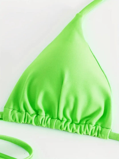 Two-Piece Triangle String Cheeky Bikini