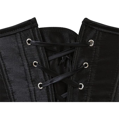 Satin Under Bust Corset Bustier Waist Training Cincher