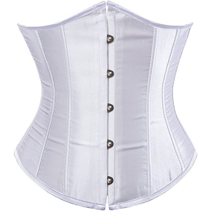 Satin Under Bust Corset Bustier Waist Training Cincher