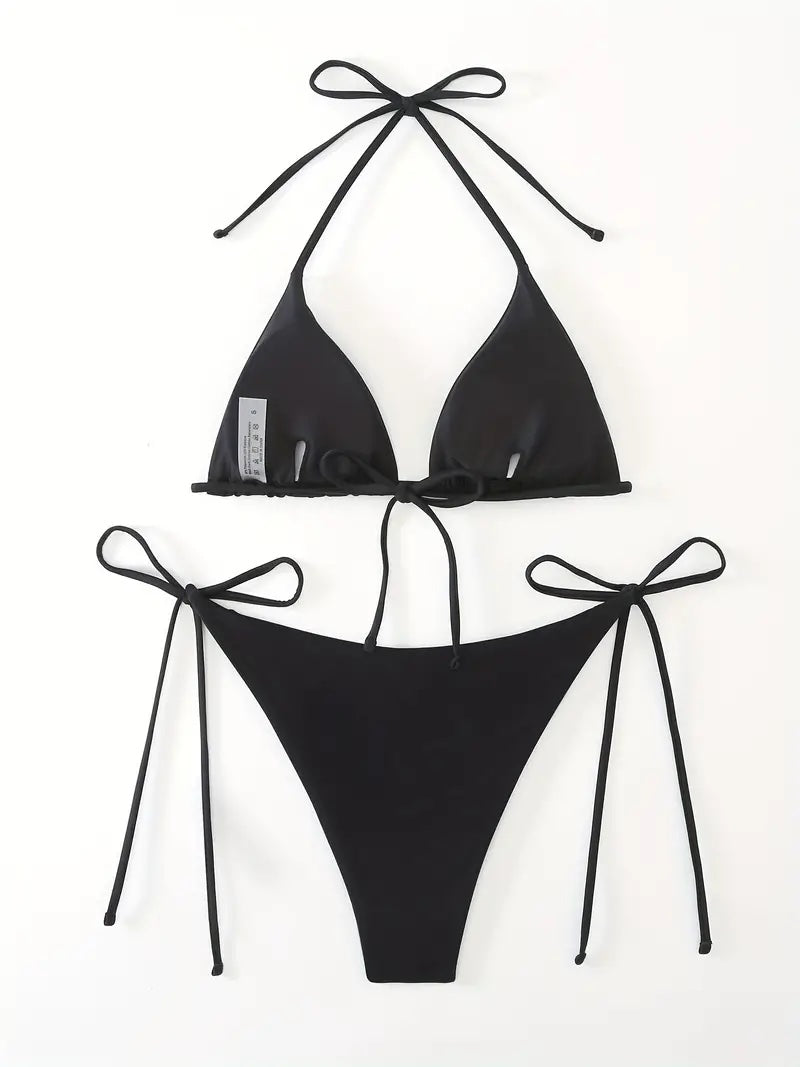 Two-Piece Triangle String Cheeky Bikini