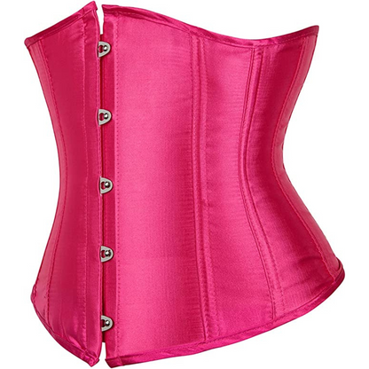 Satin Under Bust Corset Bustier Waist Training Cincher