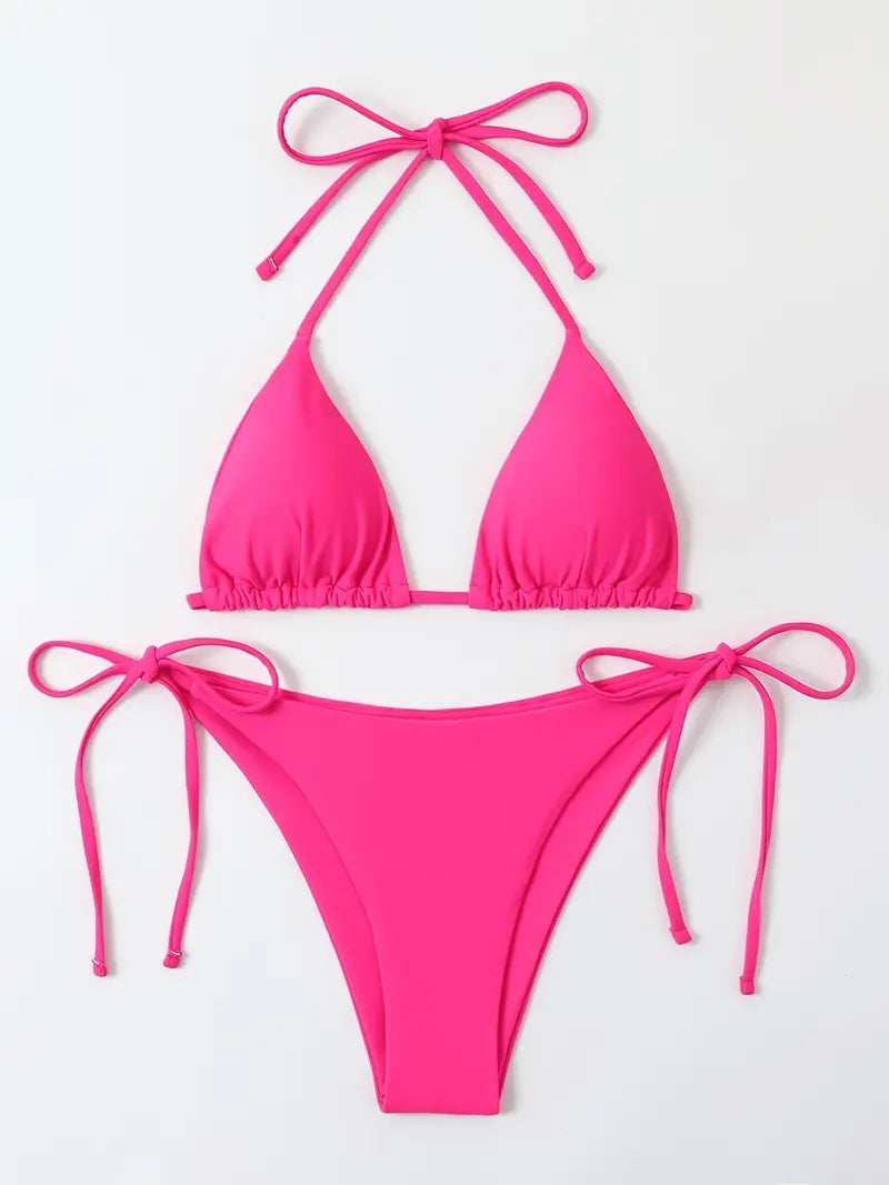 Two-Piece Triangle String Cheeky Bikini