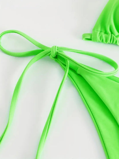 Two-Piece Triangle String Cheeky Bikini