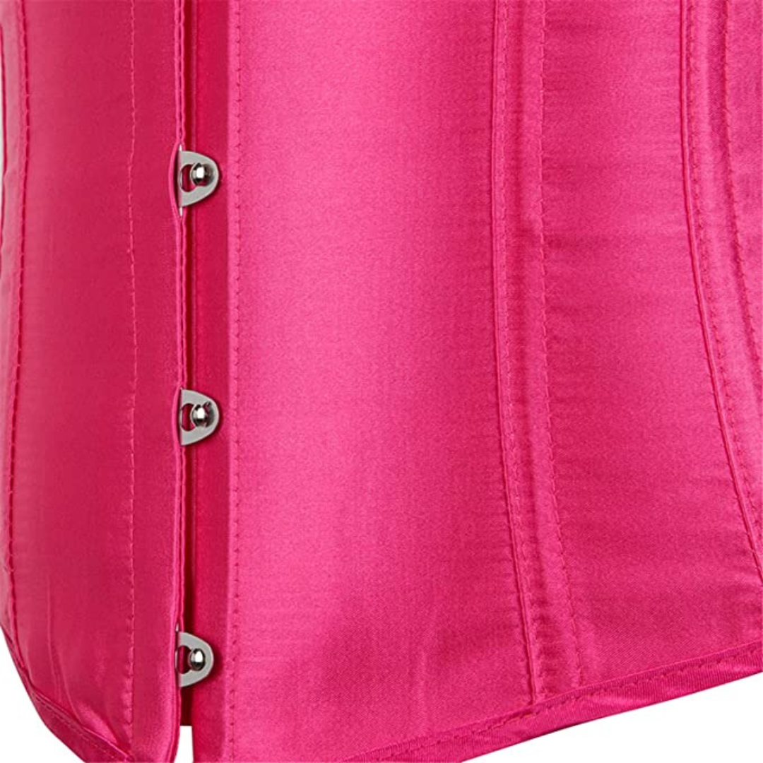 Satin Under Bust Corset Bustier Waist Training Cincher