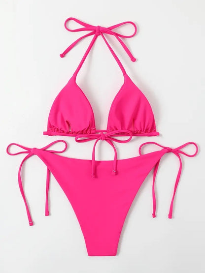 Two-Piece Triangle String Cheeky Bikini