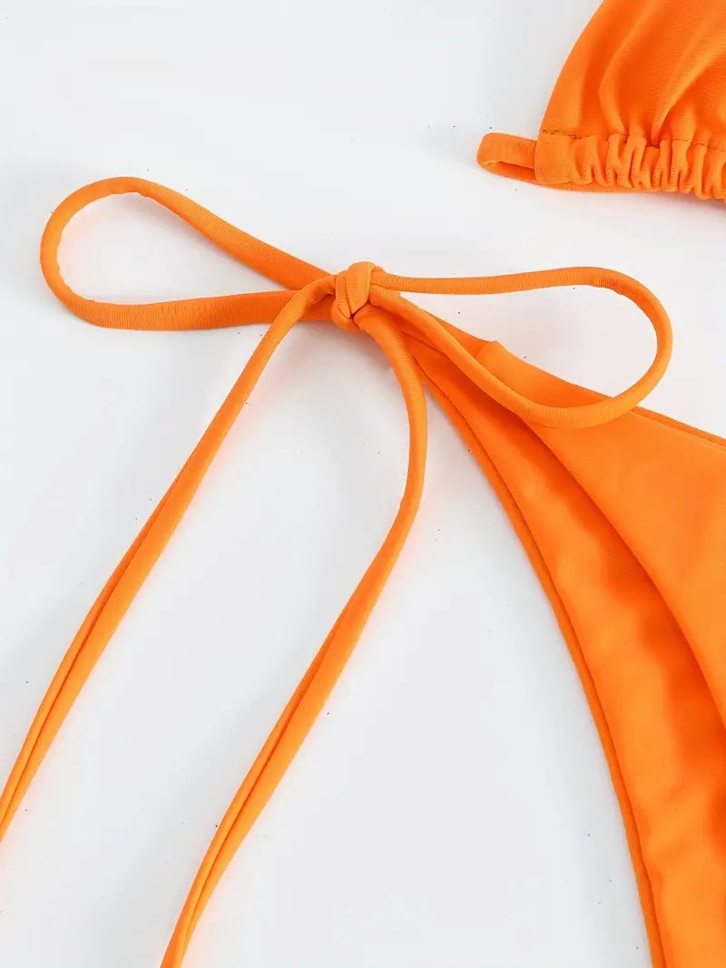 Two-Piece Triangle String Cheeky Bikini