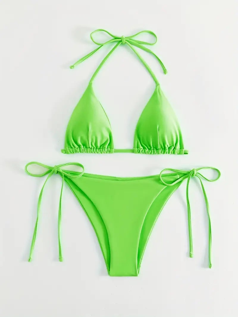 Two-Piece Triangle String Cheeky Bikini