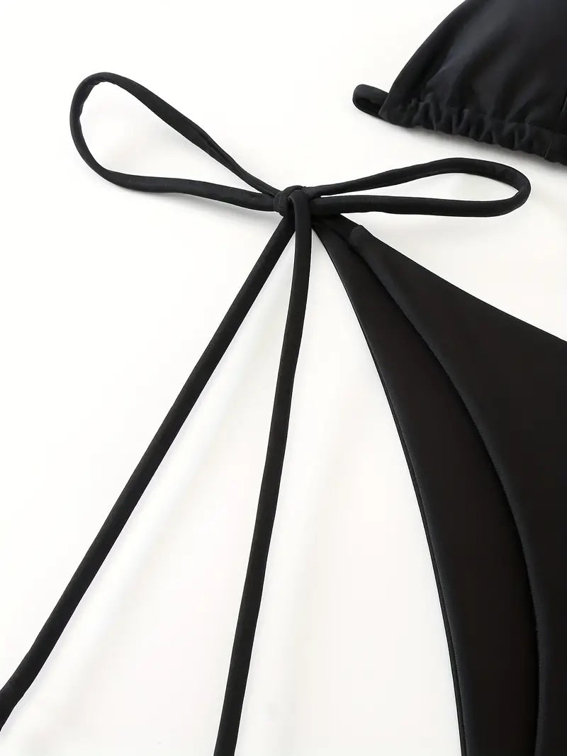 Two-Piece Triangle String Cheeky Bikini