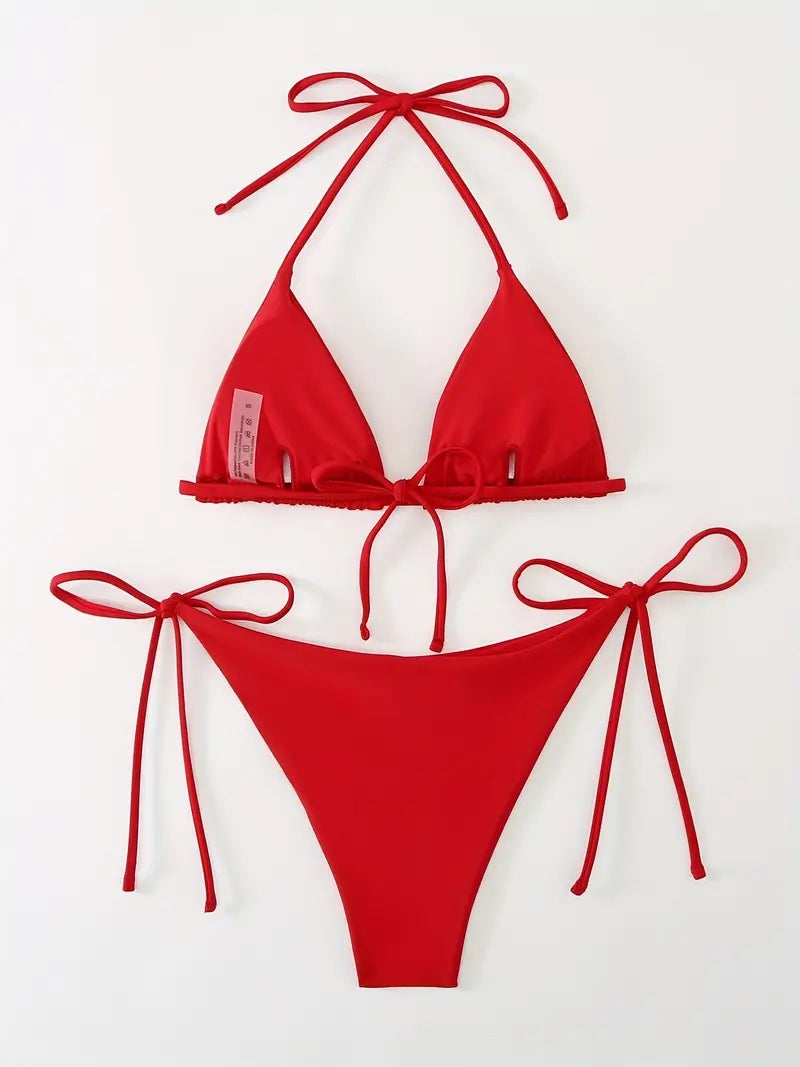 Two-Piece Triangle String Cheeky Bikini