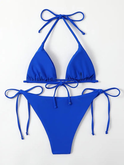 Two-Piece Triangle String Cheeky Bikini