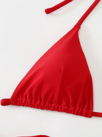 Two-Piece Triangle String Cheeky Bikini