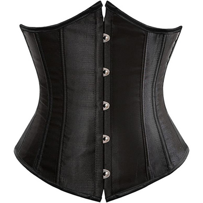 Satin Under Bust Corset Bustier Waist Training Cincher
