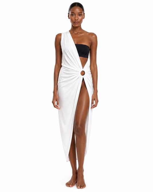 Saint-Tropez One-Shoulder Swim Cover