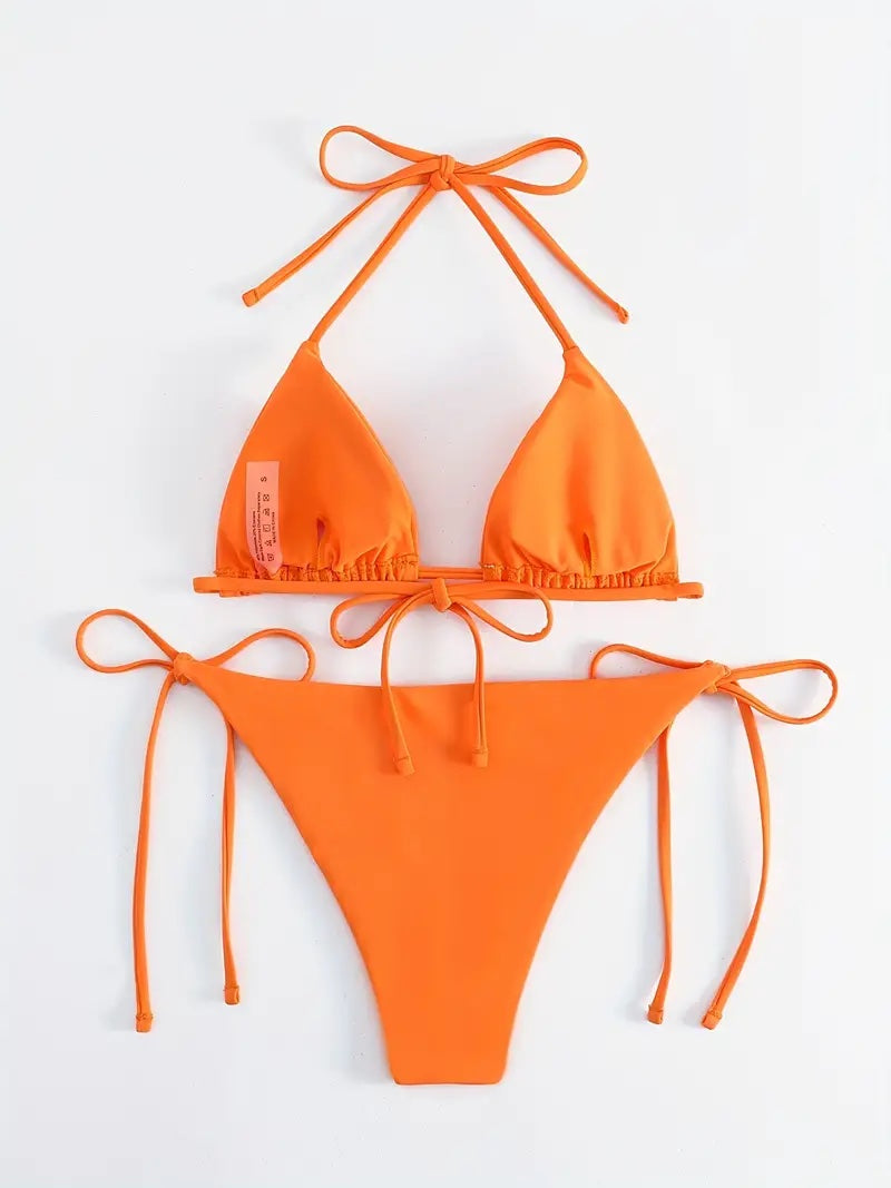 Two-Piece Triangle String Cheeky Bikini
