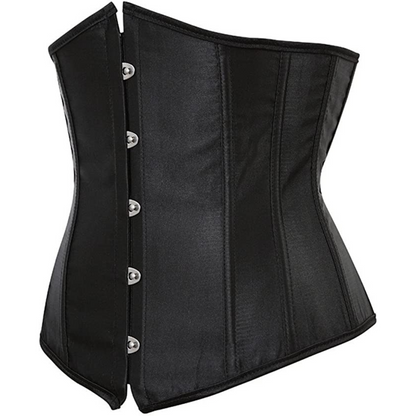 Satin Under Bust Corset Bustier Waist Training Cincher