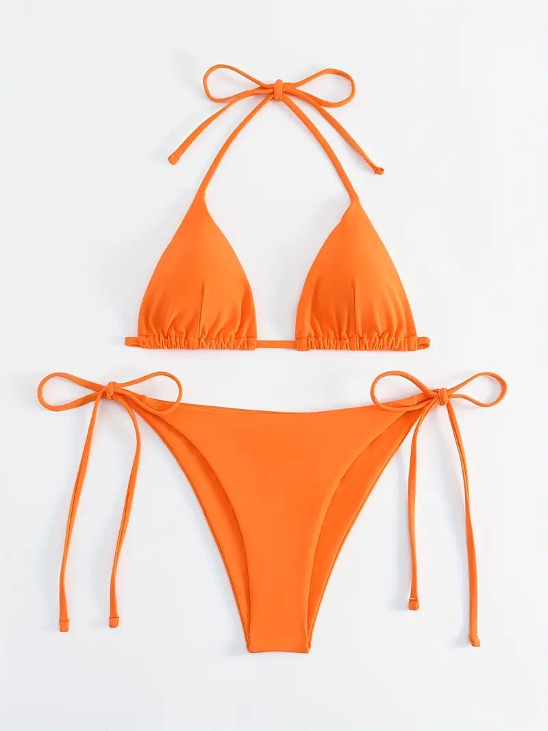 Two-Piece Triangle String Cheeky Bikini