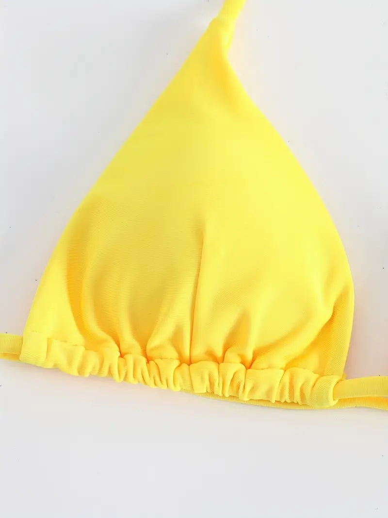 Two-Piece Triangle String Cheeky Bikini