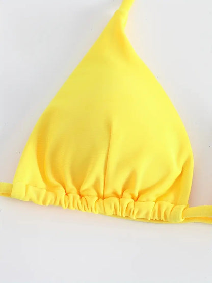 Two-Piece Triangle String Cheeky Bikini