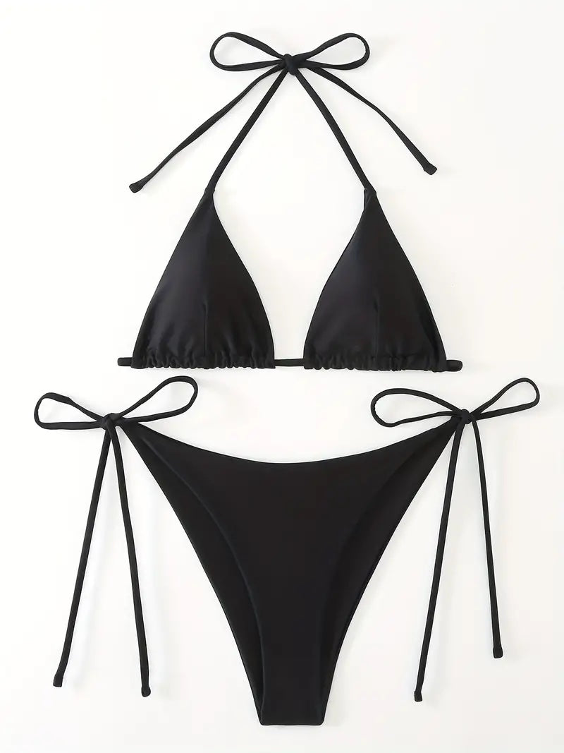 Two-Piece Triangle String Cheeky Bikini