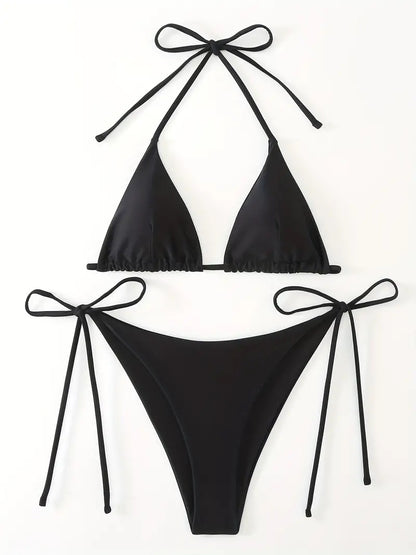 Two-Piece Triangle String Cheeky Bikini