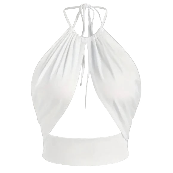 Cutout Halter Crop Top